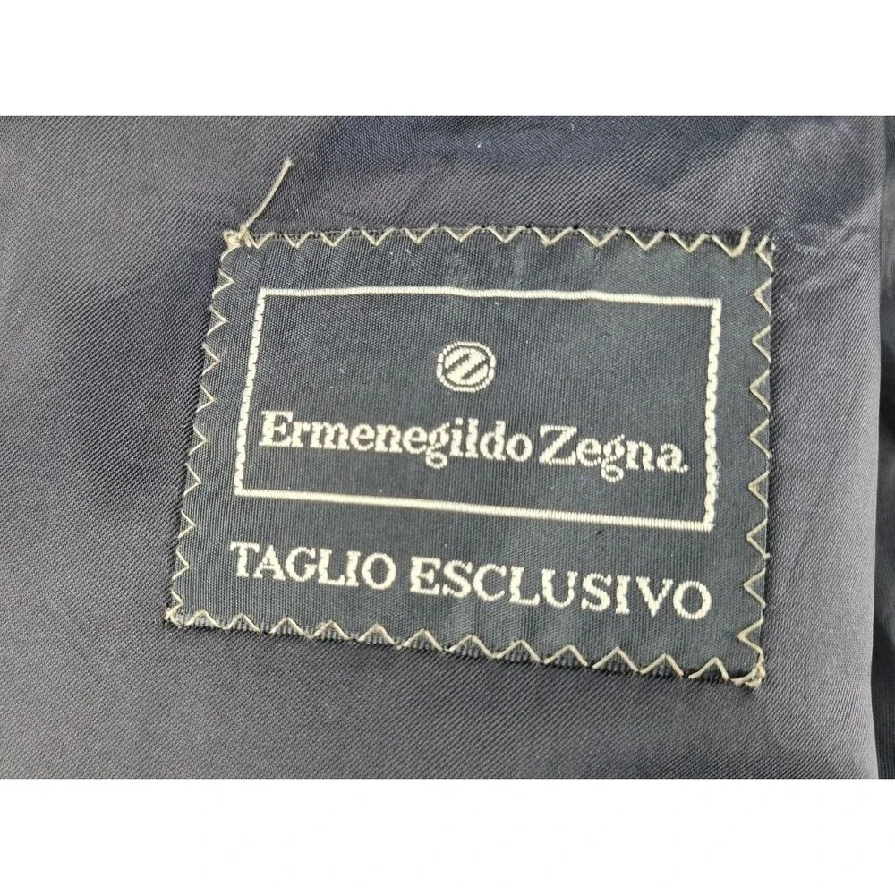 Ermenegildo Zegna Taglio Exclusivo Sport Coat US 44L Men Black Wool/Cashmere DB